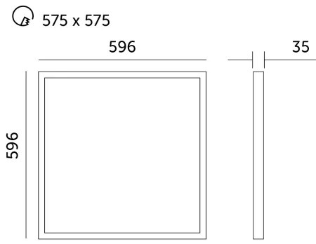 LED Podhľadový panel LED/40W/230V 4000K 60x60 cm