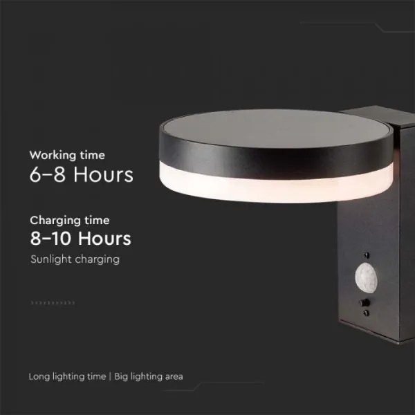 LED vonkajšie solárne nástenné svietidlo so senzorom LED/5,5W/3,7V 3000K IP54