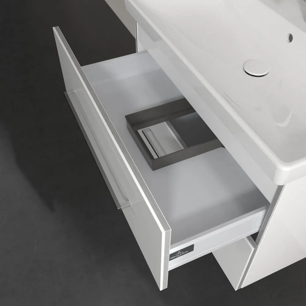VILLEROY & BOCH Avento závesná skrinka pod umývadlo, 2 zásuvky, 780 x 452 x 514 mm, Crystal White, A89100B4