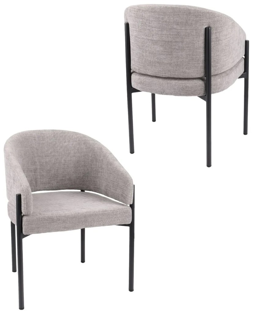 Jedálenská stolička Lugano, sivá