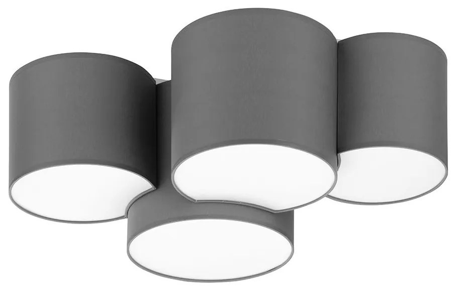 TK Lighting Stropné svetlo MONA 4xE27/15W/230V šedá TK4393