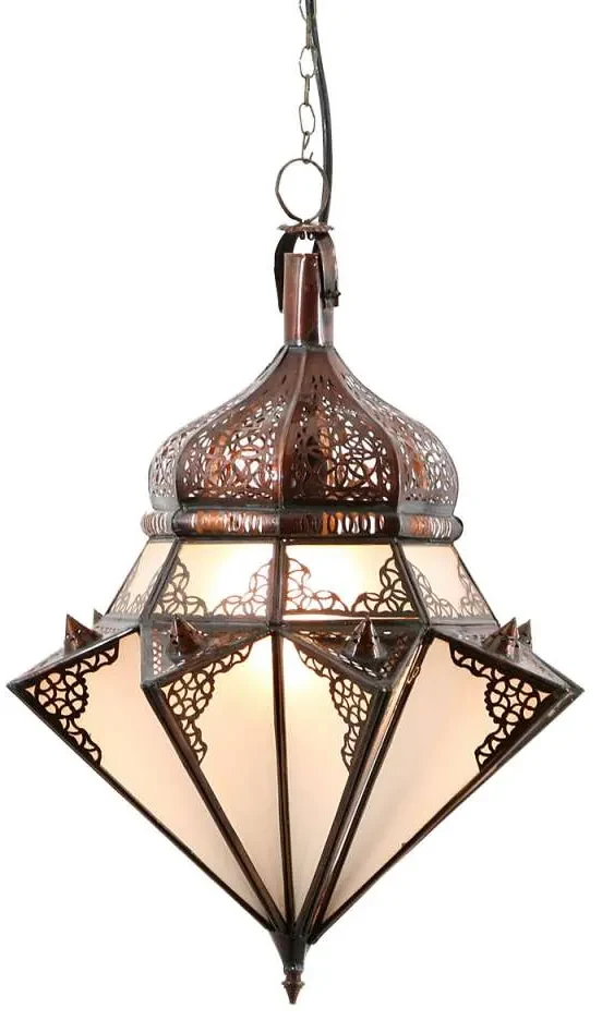 Orientálna závesná lampa Jawhara biela