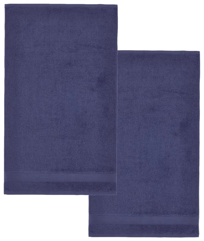 Tmavomodré froté bavlnené osušky v súprave 2 ks 90x140 cm Anti–Bacterial – Catherine Lansfield
