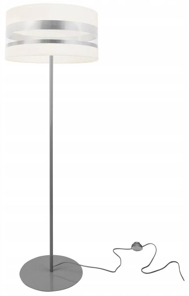 Stojacia lampa Intense chrome, 1x textilné tienidlo (výber zo 6 farieb), (výber z 3 farieb konštrukcie), (fi 40cm), o