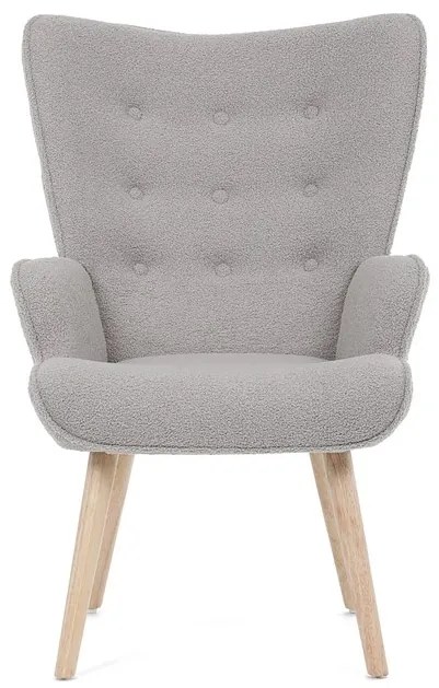 Autronic BONTEC Kreslo ušiak, šedá látka, AK-309 GREY2 Farba: Biela