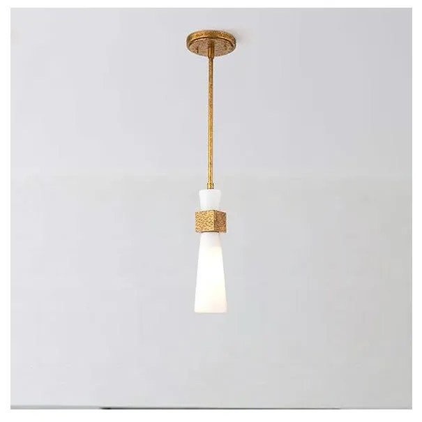 Elstead KRISTY-MP-DG-OPAL - Luster na tyči KRISTY 1xE27/40W/230V pr.15,2cm medený