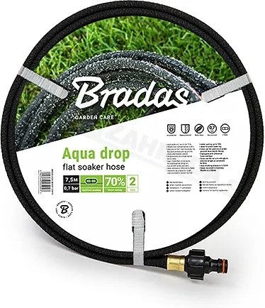 BRADAS Záhradná zavlažovacia hadica AQUA DROP FLAT 1/2 - 7,5 m