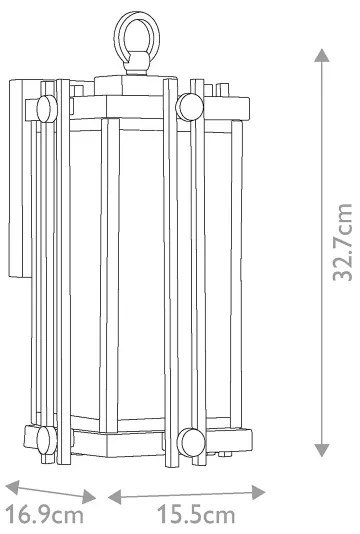 Quoizel - Vonkajšie nástenné svietidlo GOLDENROD 1xE27/100W/230V IP44