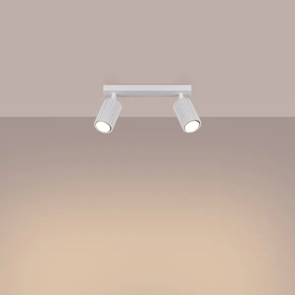 Sollux SL.1542 - Bodové svietidlo KARBON 2xGU10/10W/230V biela