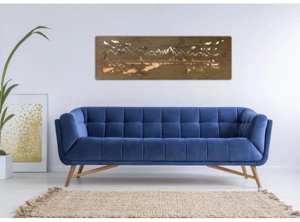 Li-Go 4778/A/4 - LED nástenná dekorácia LED/10W/5V 30000 mAh 120x40 cm dub