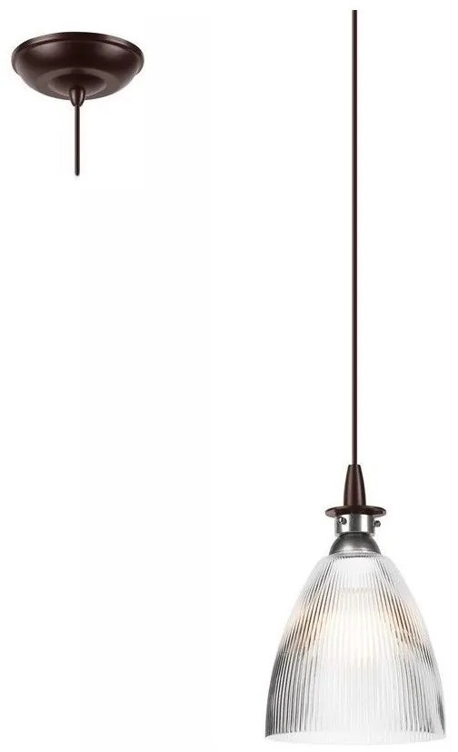LED Luster na lanku JODI 1xE27/60W/230V bronz