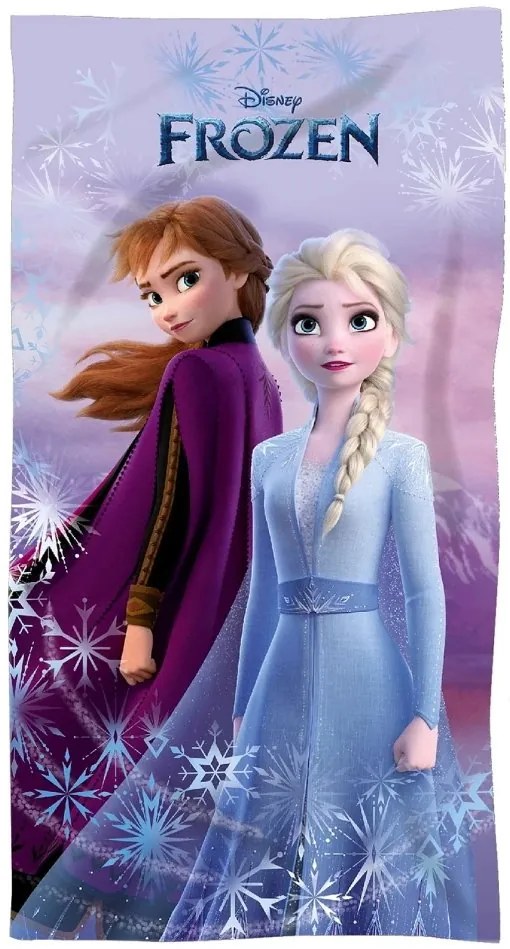 Mikrofíbrová plážová osuška Ľadové kráľovstvo - Frozen - motív Anna a Elsa - mikrovlákno - 70 x 140 cm
