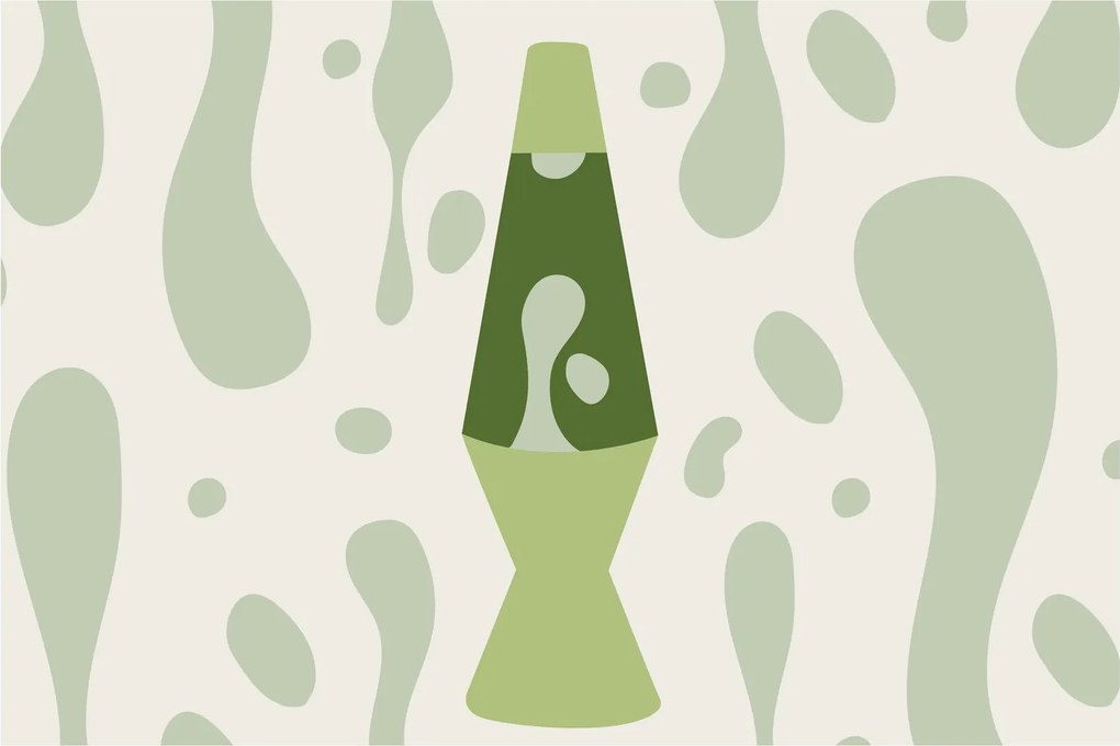 Obraz - Hippies, lávová lampa (90x60 cm)