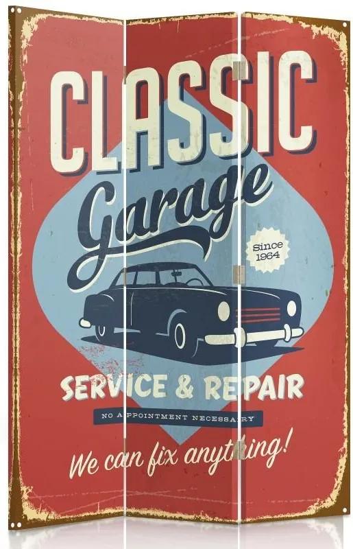 CARO Paraván - Classic Garage | trojdielny | jednostranný 110x150 cm