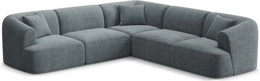 Tmavosivá menčestrová rohová pohovka Campi – Cosmopolitan Design