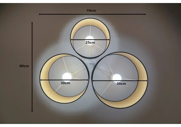 Duolla - Stropné svietidlo ROLLER TRIO 3xE27/60W/230V antracit