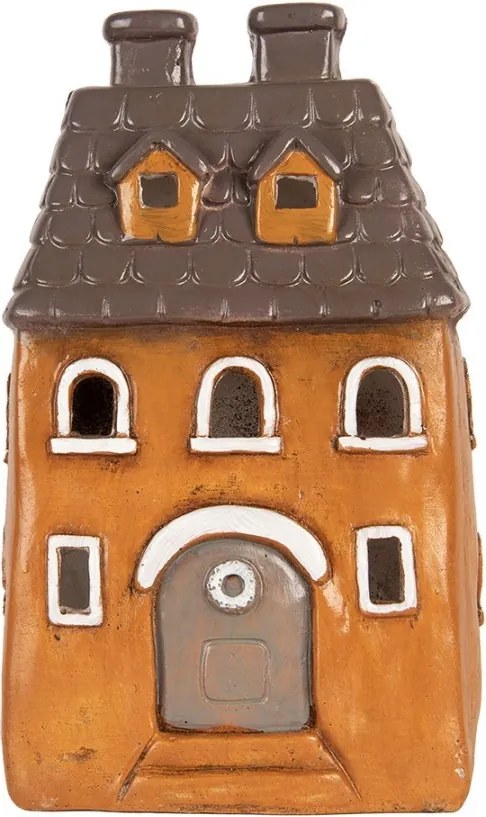 Tehlový domček svietnik na čajovú sviečku Homely - 23*17*37 cm
