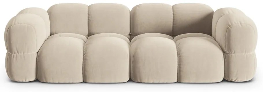 Béžová zamatová pohovka 250 cm Loretto – Cosmopolitan Design