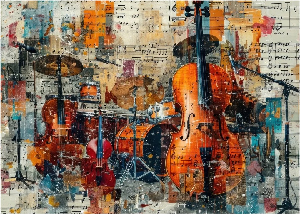Obraz - Hudobné nástroje (70x50 cm)