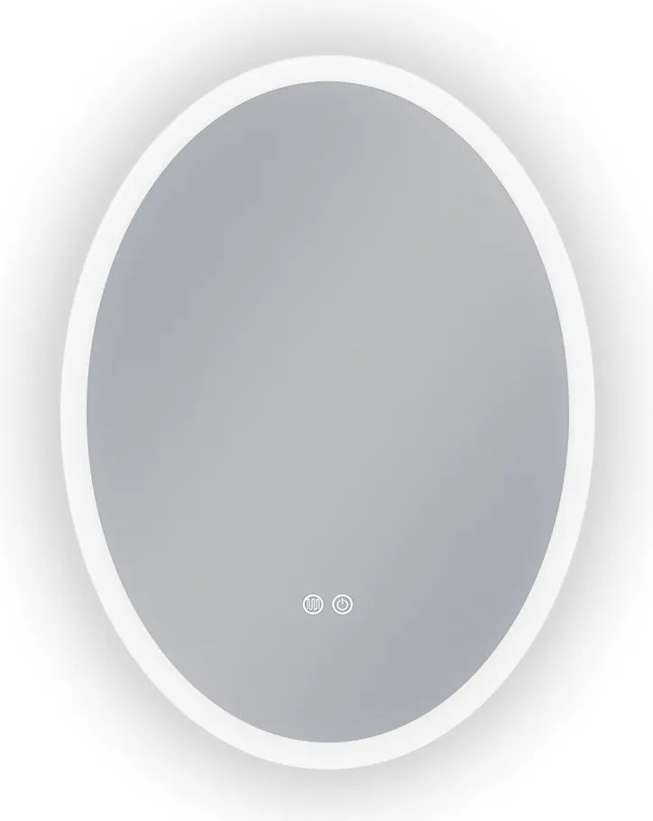 Erga Paola, oválne LED zrkadlo 60x80cm, 2070 lm, 3 farby svetla, predné a zadné osvetlenie, ERG-V01-302-6080-00