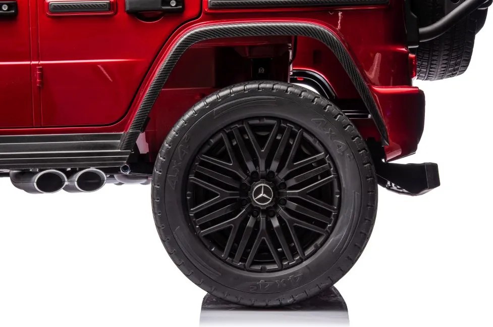 LEAN CARS Elektrické autíčko Mercedes G63 XXL červené lakované 4x4 24V