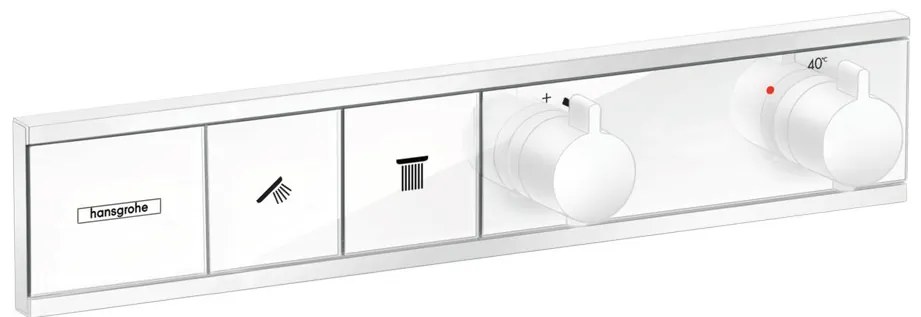 Hansgrohe RainSelect, batéria pod omietku na 2 spotrebiče, matná biela, HAN-15380700