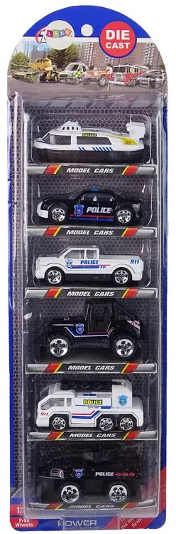 Lean Toys Sada Policajných vozidiel 1:64