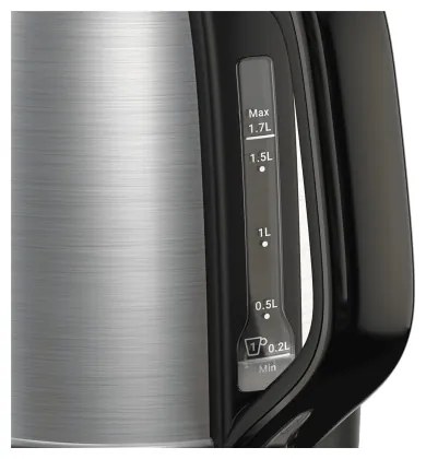 Tefal - Rýchlovarná kanvica SUBITO 1,7l 2400W/230V nerez/čierna