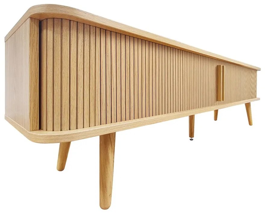 TV stolík v dekore duba v prírodnej farbe 178x50x40 cm Rove – Woodman