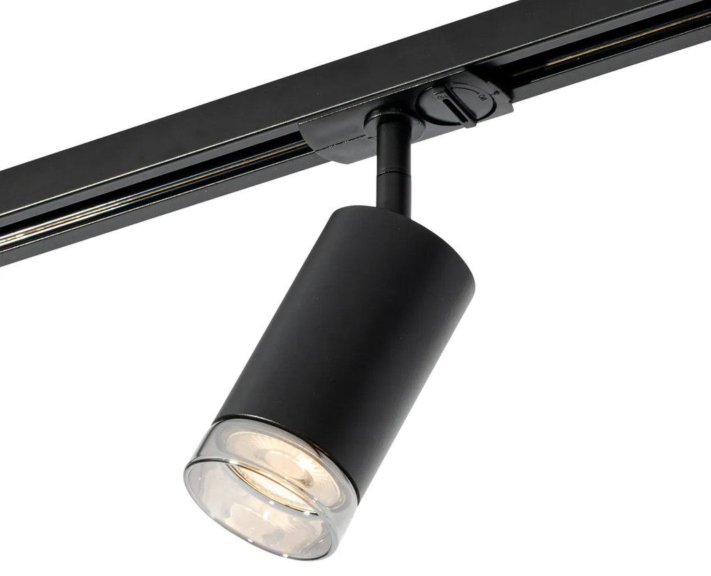 Moderné bodové svetlo s dymovým krúžkom pre 1-fázový koľajnicový systém GU10 50 mm - Iconic Jeana