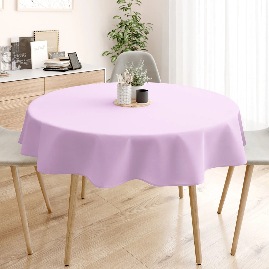 Goldea okrúhly obrus 100% bavlnené plátno - orgovánový Ø 120 cm