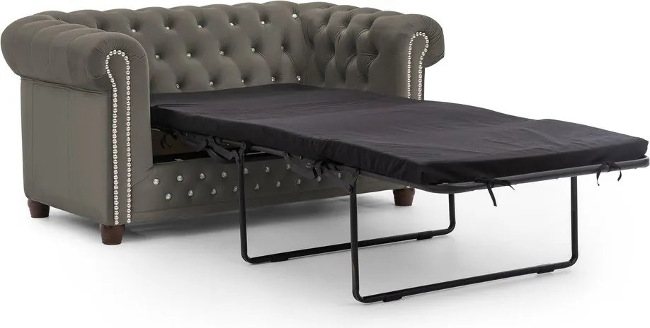 Sivá zamatová rozkladacia pohovka 148 cm York Blik – Ropez