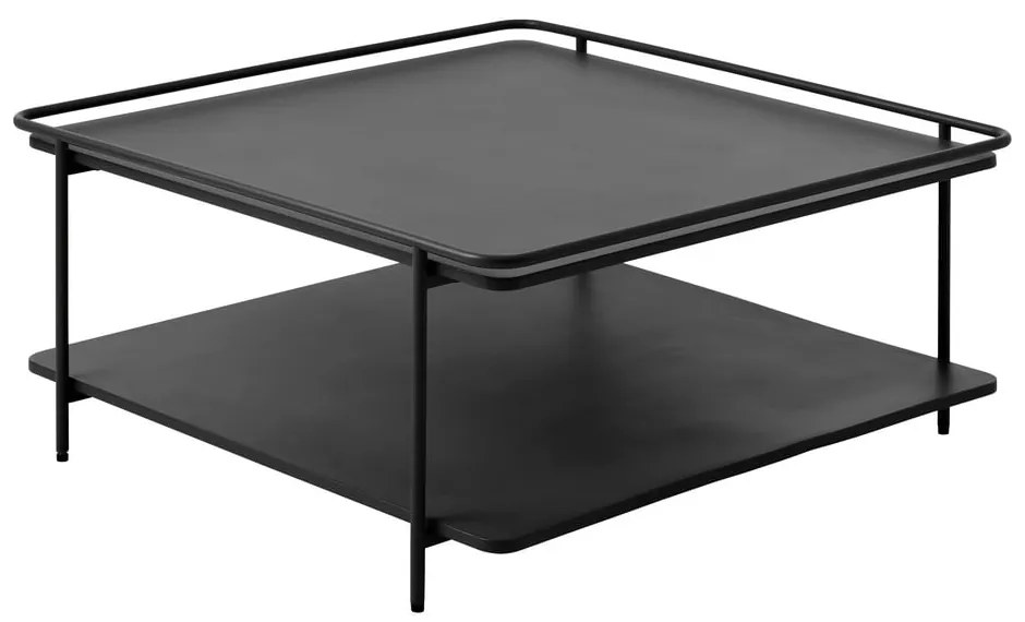 Čierny kovový konferenčný stolík 75x75 cm Yuba – Unique Furniture