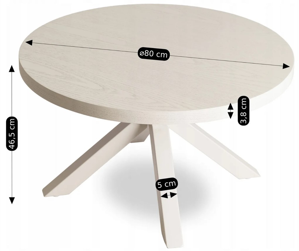 PROXIMA.store - Okrúhly konferčenčný stolík LINCOLN FARBA: biela