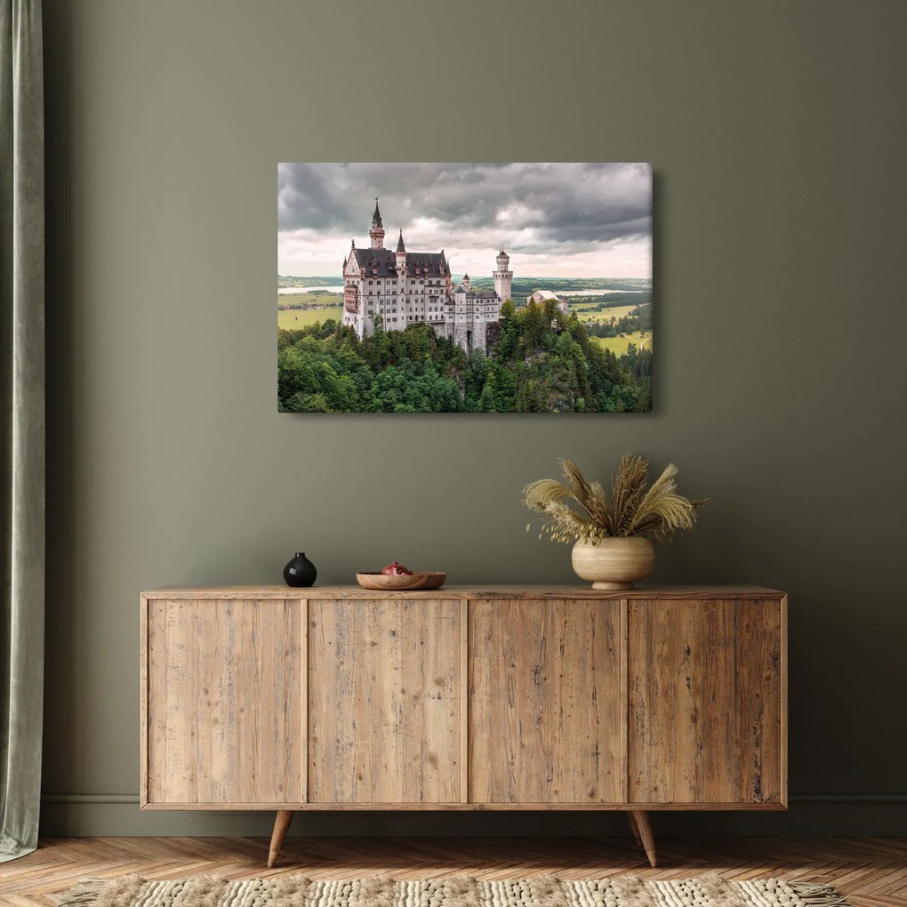 Obraz - Zámok na skalách (90x60 cm)