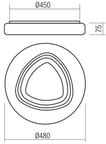 Redo 05-919 - LED stmievateľné stropné svietidlo GALAX LED/48W/230V biela + DO