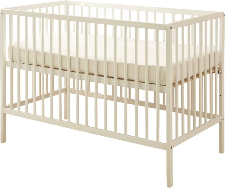 Detská baby postieľka Celia 60x120 cm, biela
