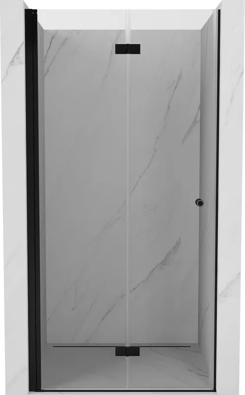 Mexen Mist-F skladacie sprchové dvere ľavé 60 cm, transparentné, čierne - 8A6-060-000-70-00-L
