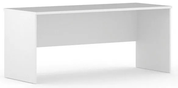 Kancelársky písací stôl INTEGRO, 1750 x 700 mm, biela