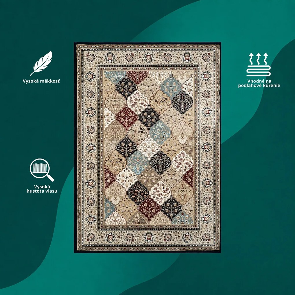 Angel Carpet, Kusový koberec Sultan 25 Blue/red, 160x230, viacfarebná, kancelária