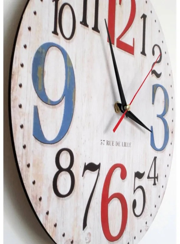 Nástenné drevené hodiny - štýlový dekoračný prvok I SENTOP HLC91293