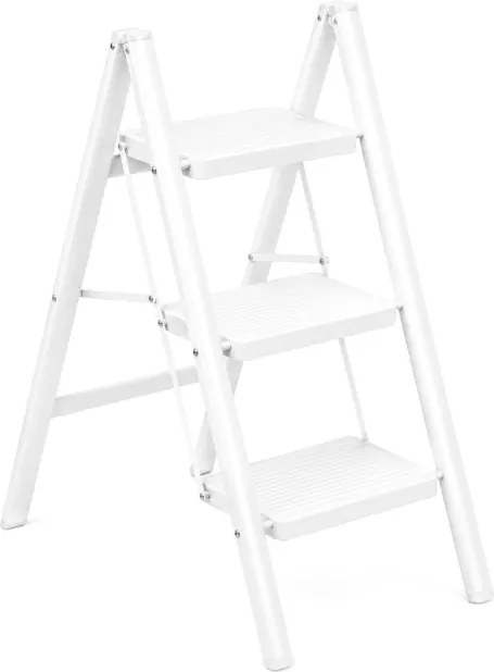 Skladacie schodíky EASYSTEP 3-stupňové biele