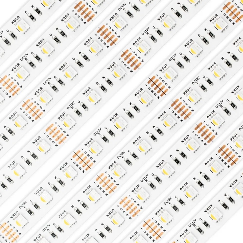 LED pásik 12V 72W 300LED 5050 RGB + studený 12mm 5m