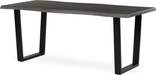 Jedálenský stôl HT-F4218 sivý dub / čierny