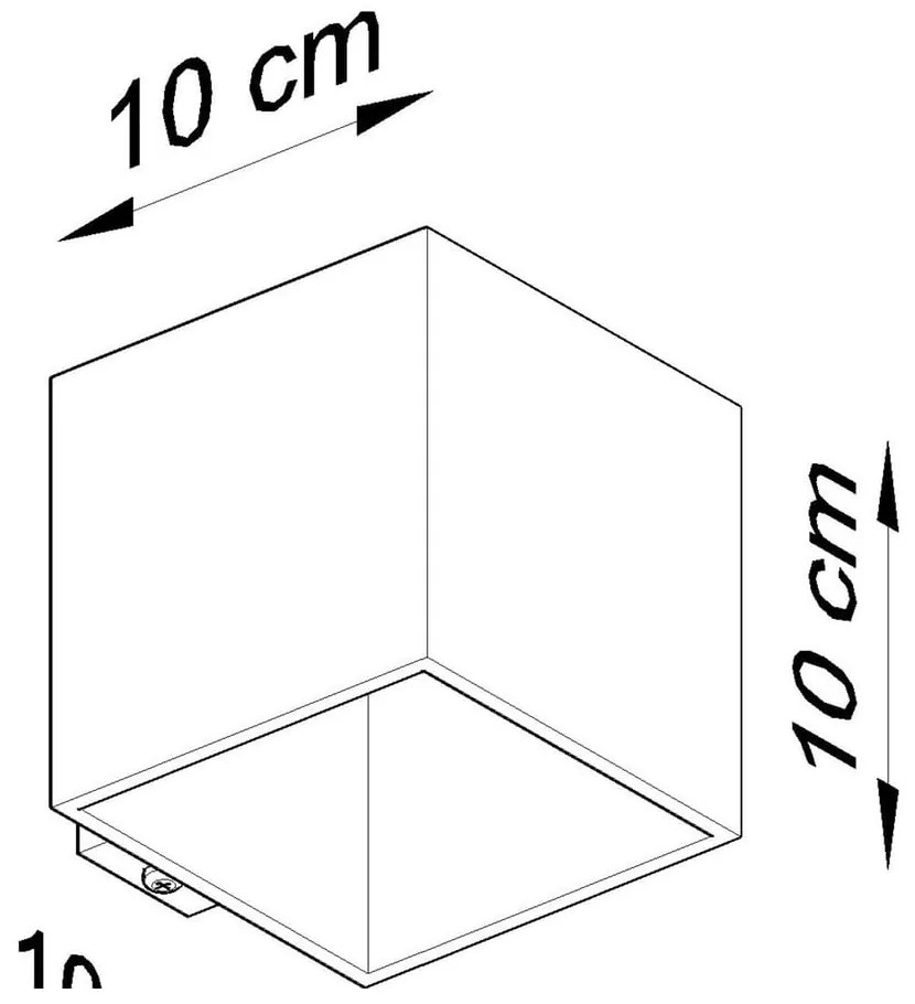 Biele nástenné svietidlo Sollux Geo