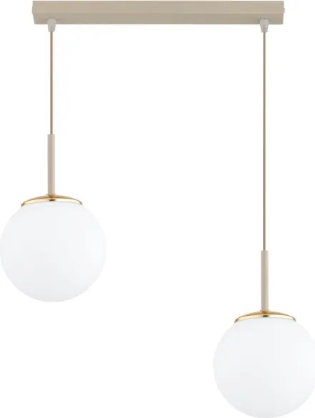 Brilagi - Závesný luster na lanku MILO 2xE27/60W/230V béžová/zlatá