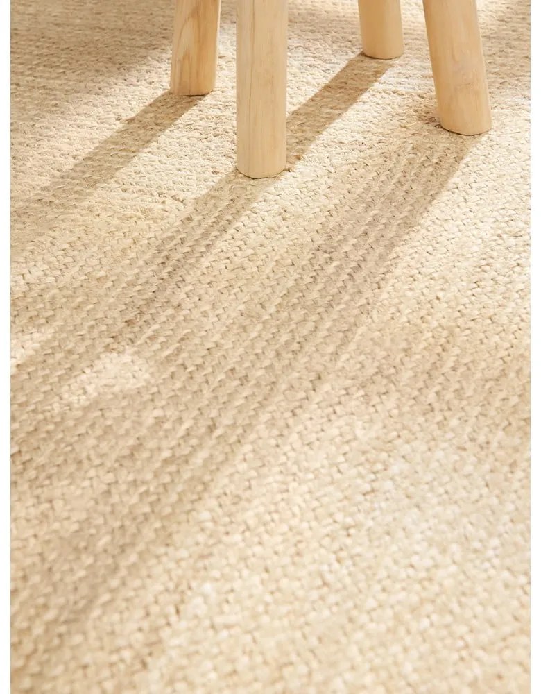 Obojstranný/ručne tkaný jutový koberec v svetlo prírodnej farbe 60x90 cm Juno – Hanse Home