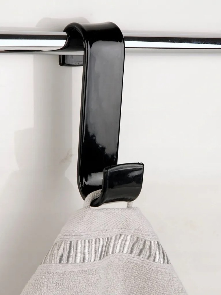 Goodhome Háček na radiátor, černý, plast LUPI