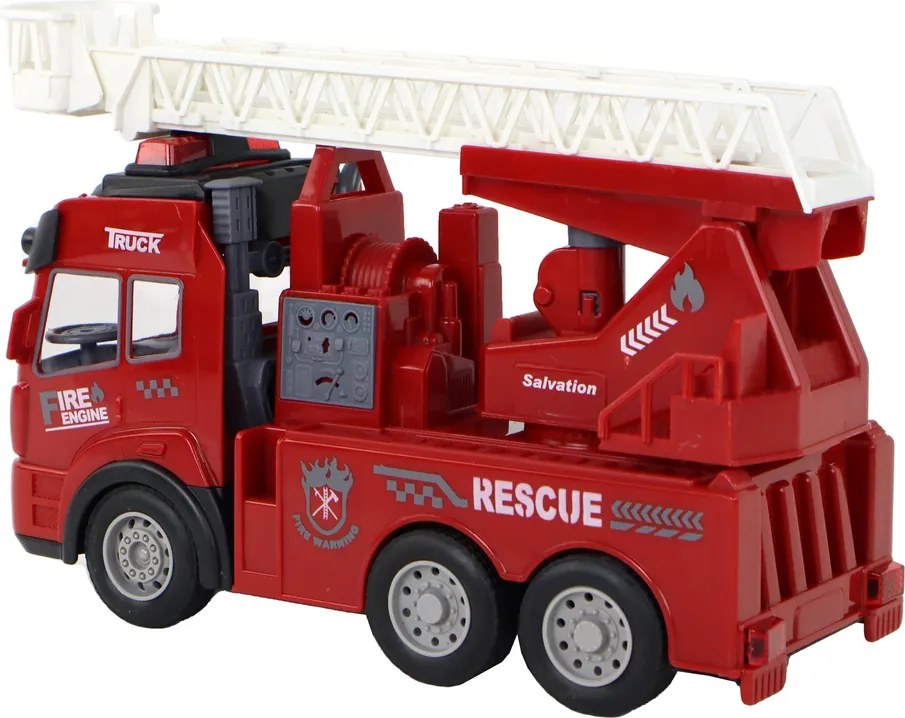 LEAN Toys Diaľkovo ovládaný model hasičského rebríka