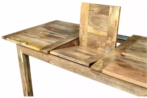 Rozkladací jedálenský stôl HINA 180x90 cm masív/mangovník
